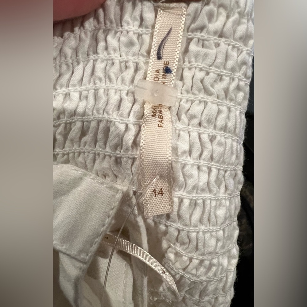 Free People NWT - WOMENS 14 - White Wide-Leg Culottes & Top 2 pc set - Picture 6 of 9